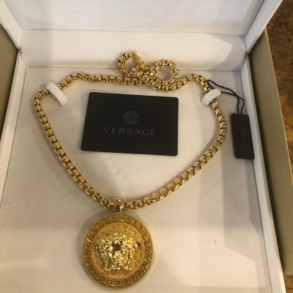 Gold Versace Medusa chain
